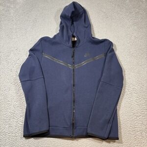 Nike Sportswear Tech Fleece Men Sz L Full Zip Hoodie University Blue CU4489-410